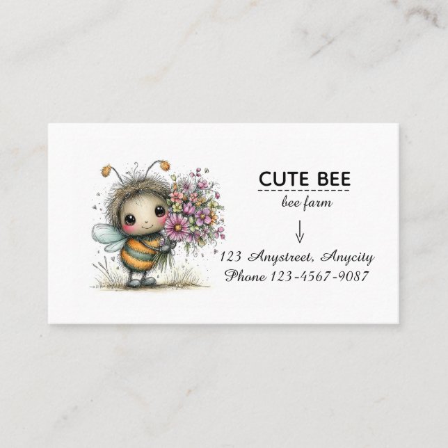 Blossom Bee Buddy Business Card (Front)