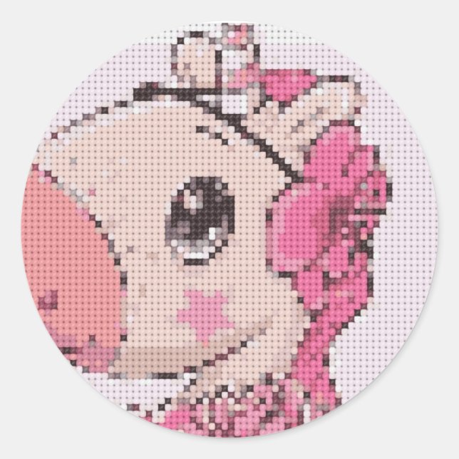 Blossom Belle Unicorn Stickers  (Front)
