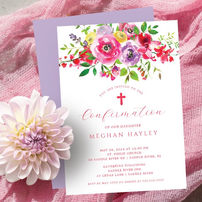 Blossom Blessings Confirmation Invitation (Creator Uploaded)