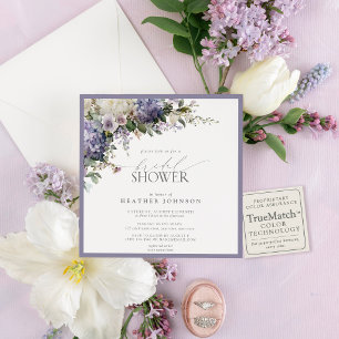 Blossom & Bliss Lavender Floral Bridal Shower Invitation