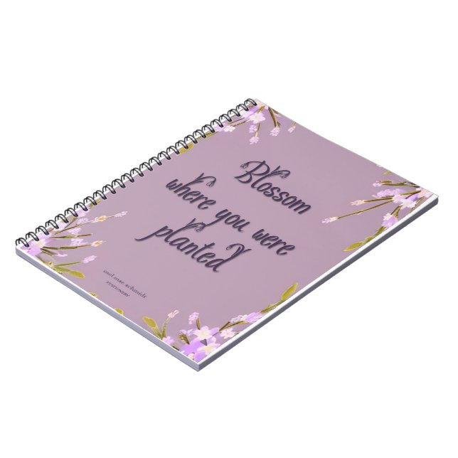 Blossom Blumen Mel Mae Schmidt Stationery Notebook (Left Side)