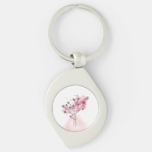 Blossom Breeze – Teardrop Floral Keychain