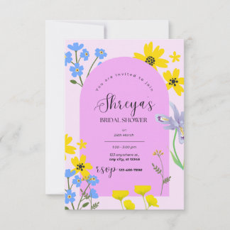 Blossom Bride Floral Bridal Shower Invitation