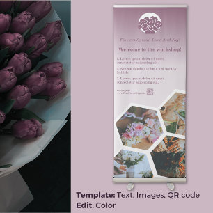 Blossom Brilliance: Customisable Florist Workshop Retractable Banner