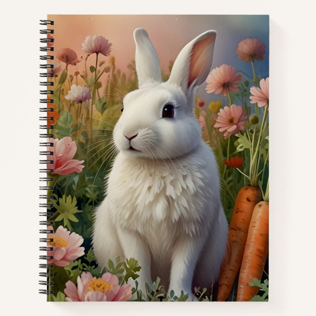 Blossom Bunny & Carrot Patch Notebook  (Front)