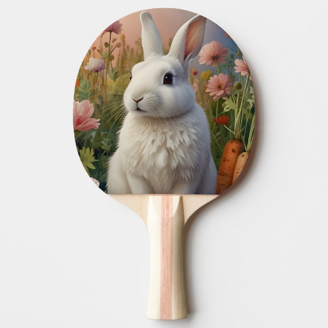 Blossom Bunny & Carrot Patch Ping Pong Paddle  (Front)