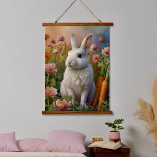 Blossom Bunny & Carrot Patch Tapestry