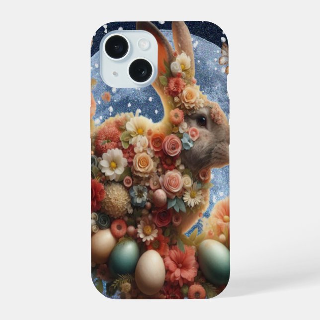 Blossom Bunny Easter  iPhone 15 Case (Back)