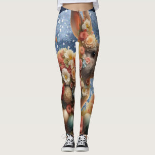 Blossom Bunny Easter  Leggings
