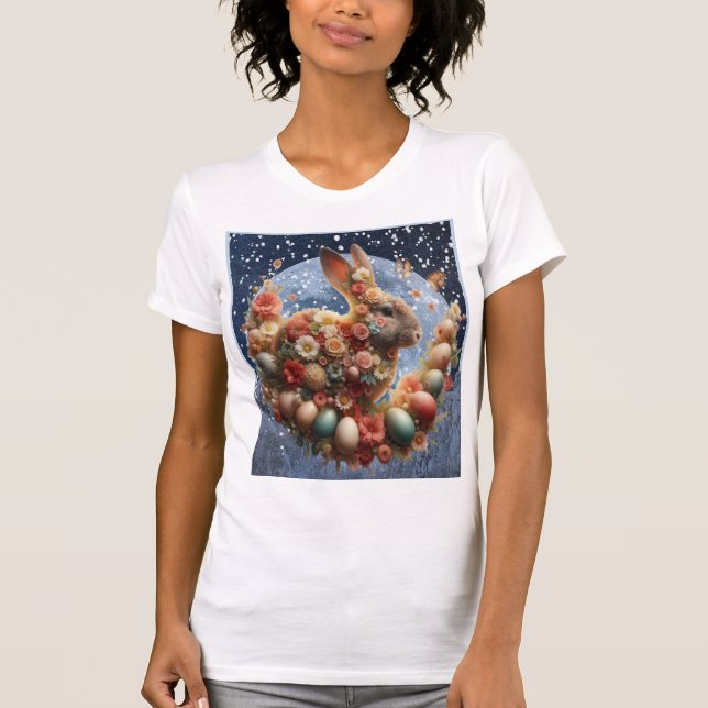 Blossom Bunny Easter  T-Shirt (Front)