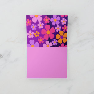 Blossom Burst Vibrant Floral Folded Greeting Card