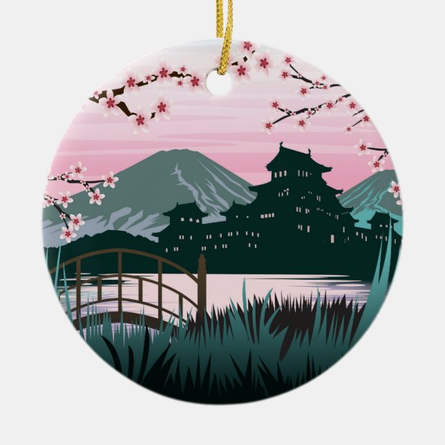 Blossom Ceramic Tree Decoration (Front)