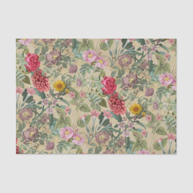 Blossom Collage Art Tissue Paper (Front)
