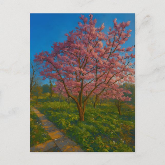 Blossom Crossroads – Spring Garden Postcard (Front)