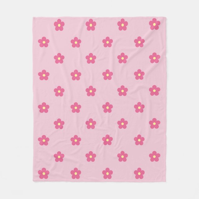 Blossom Dots Fleece Blanket (Front)