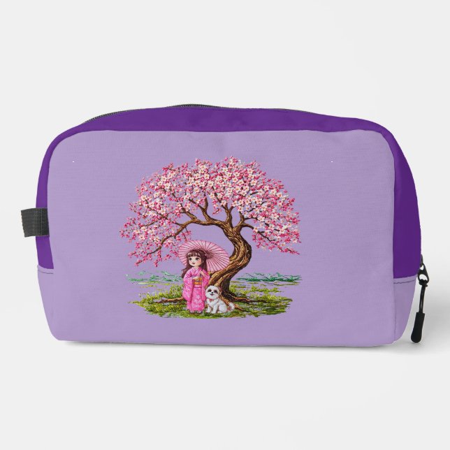 Blossom Dreams: Kimono Girl & Puppy Dopp Kit (Front)
