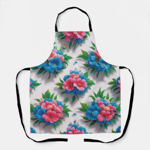 Blossom Elegance: A Chic Floral Pattern Apron