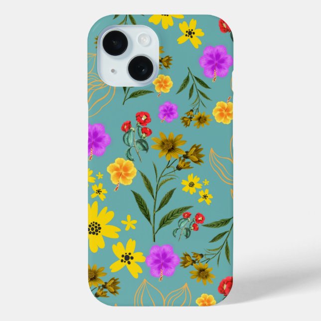 Blossom Elegance: iPhone 15 case (Back)