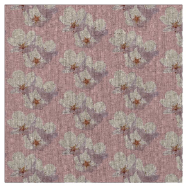 Blossom Fabric Pink Blossom Fabric Cotton or Poly (Swatch)