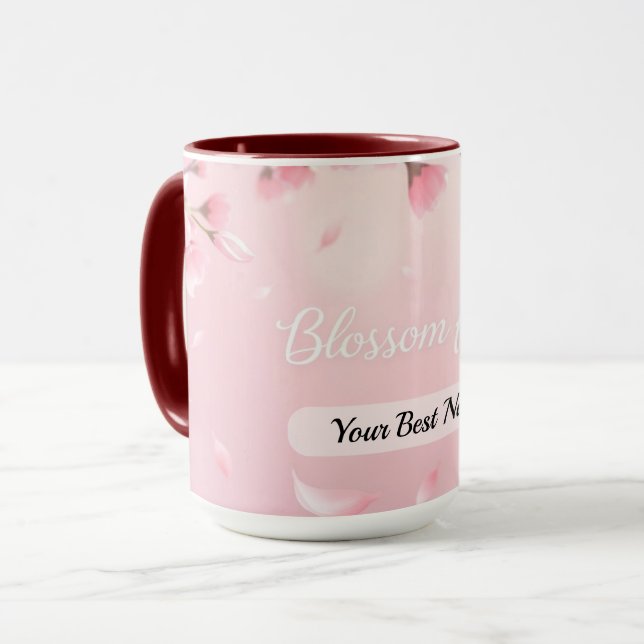 Blossom Family Swirl Mug (Front Left)