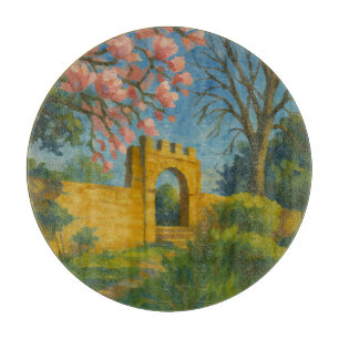 Blossom Gate – Enchanted Garden Painting Cutting Board