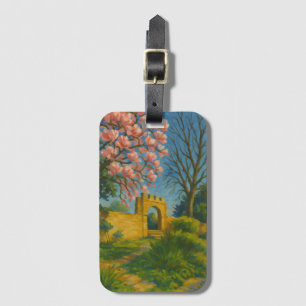 Blossom Gate – Enchanted Garden Painting Luggage Tag