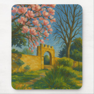 Blossom Gate – Enchanted Garden Painting Mouse Mat