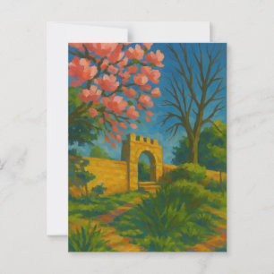 Blossom Gate – Enchanted Garden Painting Postcard