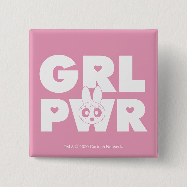 Blossom: Girl Power 15 Cm Square Badge (Front)