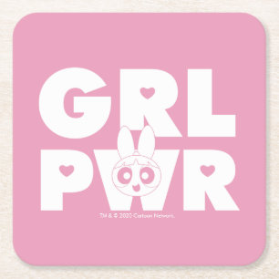 Blossom: Girl Power Square Paper Coaster