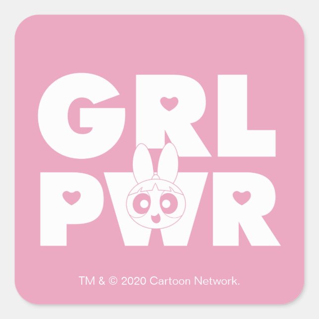 Blossom: Girl Power Square Sticker (Front)