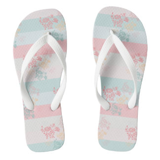 Blossom groene-roze flip flops