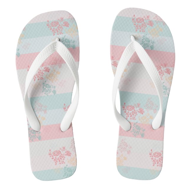 Blossom groene-roze flip flops (Footbed)