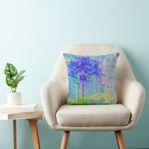 Blossom in Blue Violet Cushion