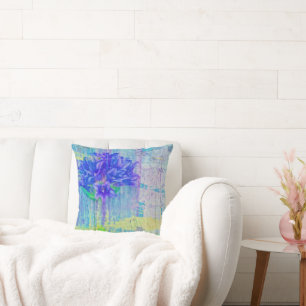 Blossom in Blue Violet Cushion
