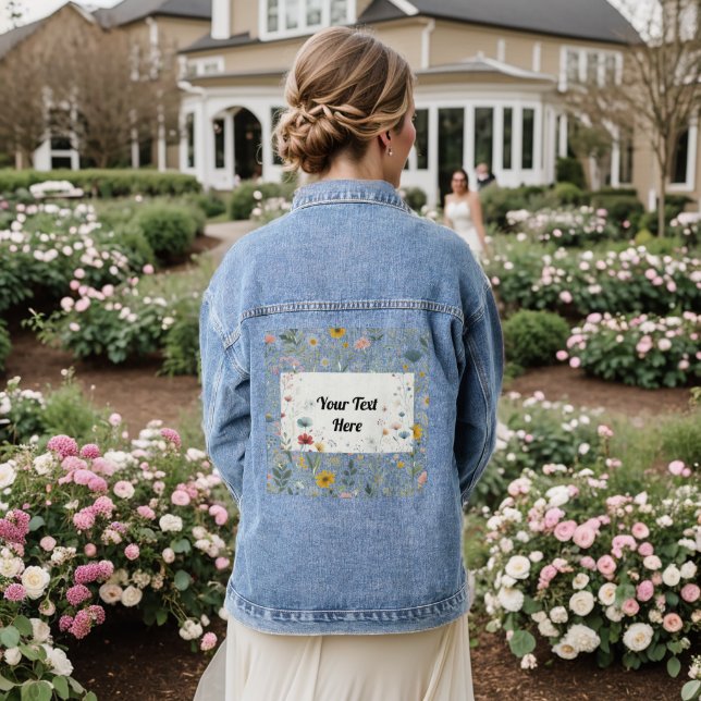 Blossom in Style: Customisable Denim Jacket (Wedding Back)