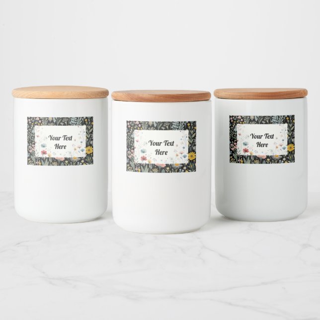 Blossom in Style: Customisable Food Label (Bottles)
