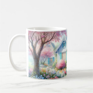 Blossom Lane Blue Cottage Garden Coffee Mug