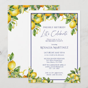 Blossom Lemon Garden Retirement Party Invitation