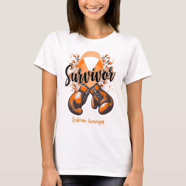 Blossom Leukaemia Warrior Survivor T-Shirt (Front)