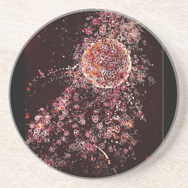 Blossom Moon Sandstone Coaster (Front)