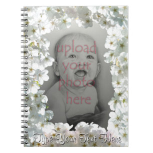 Blossom Notebook Personalise White Flowers Book