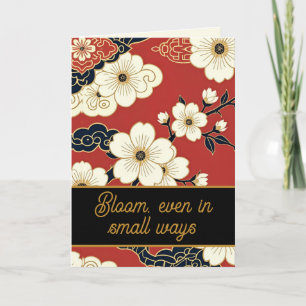 Blossom Nouveau Elegant Floral Encouragement Card