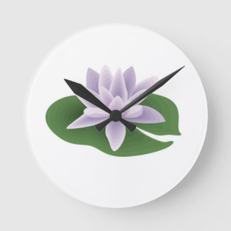 Blossom of flower round clock