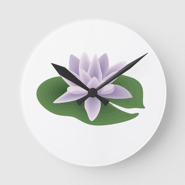 Blossom of flower round clock (Front)