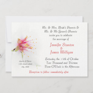Blossom of the almond tree invitation