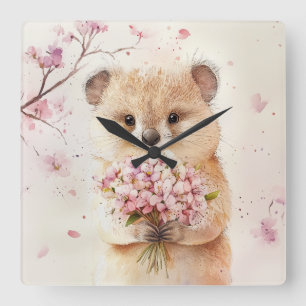 Blossom Quokka Wall Clock
