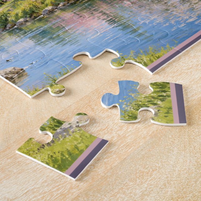 Blossom River Spring Landscape Puzzle (Side)
