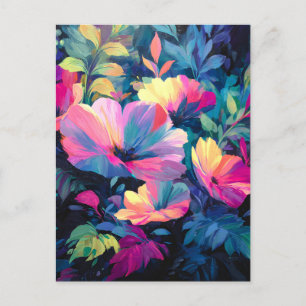 Blossom Rush Spring Floral Garden Announcement Postcard