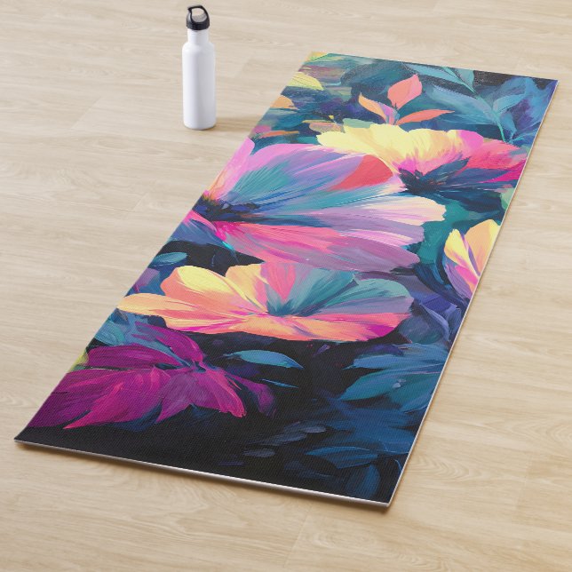 Blossom Rush Spring Floral Garden  Yoga Mat (In Situ)